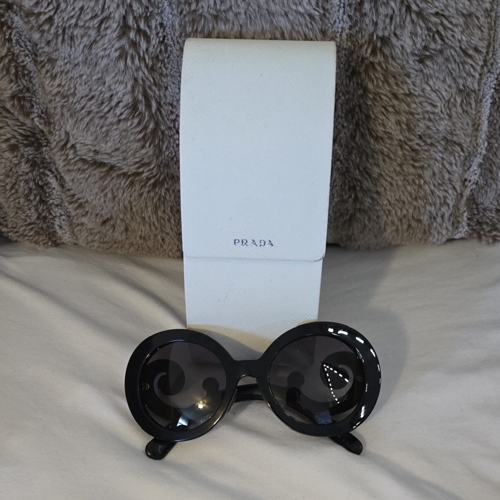 Prada Glossy Black Oversized Sunglasses